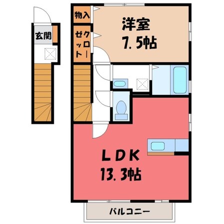 エルヴィレッジ Dの物件間取画像